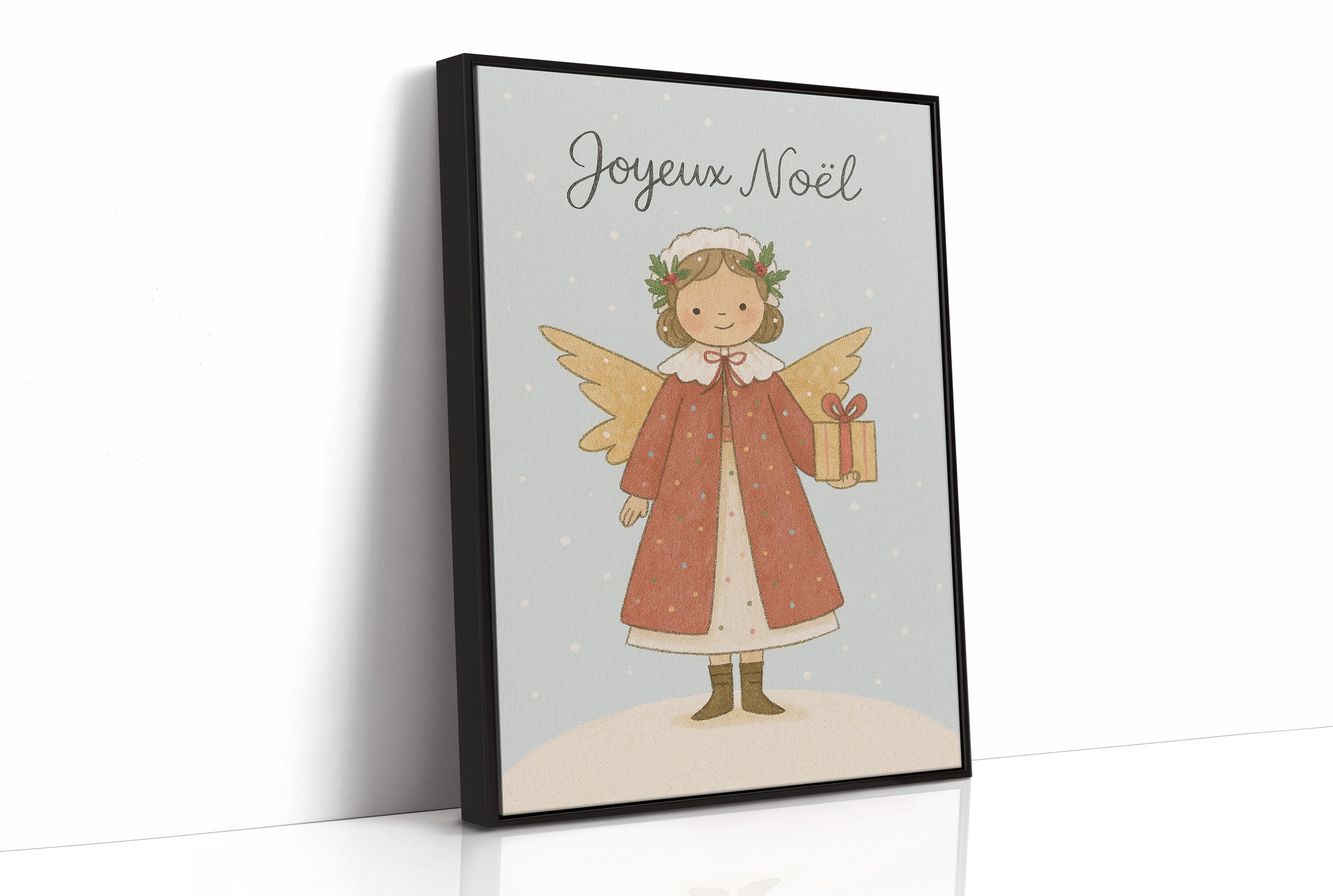 French Holiday Angel Brings Gifts