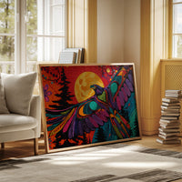 Moonlit Raven Paints Sacred Skies