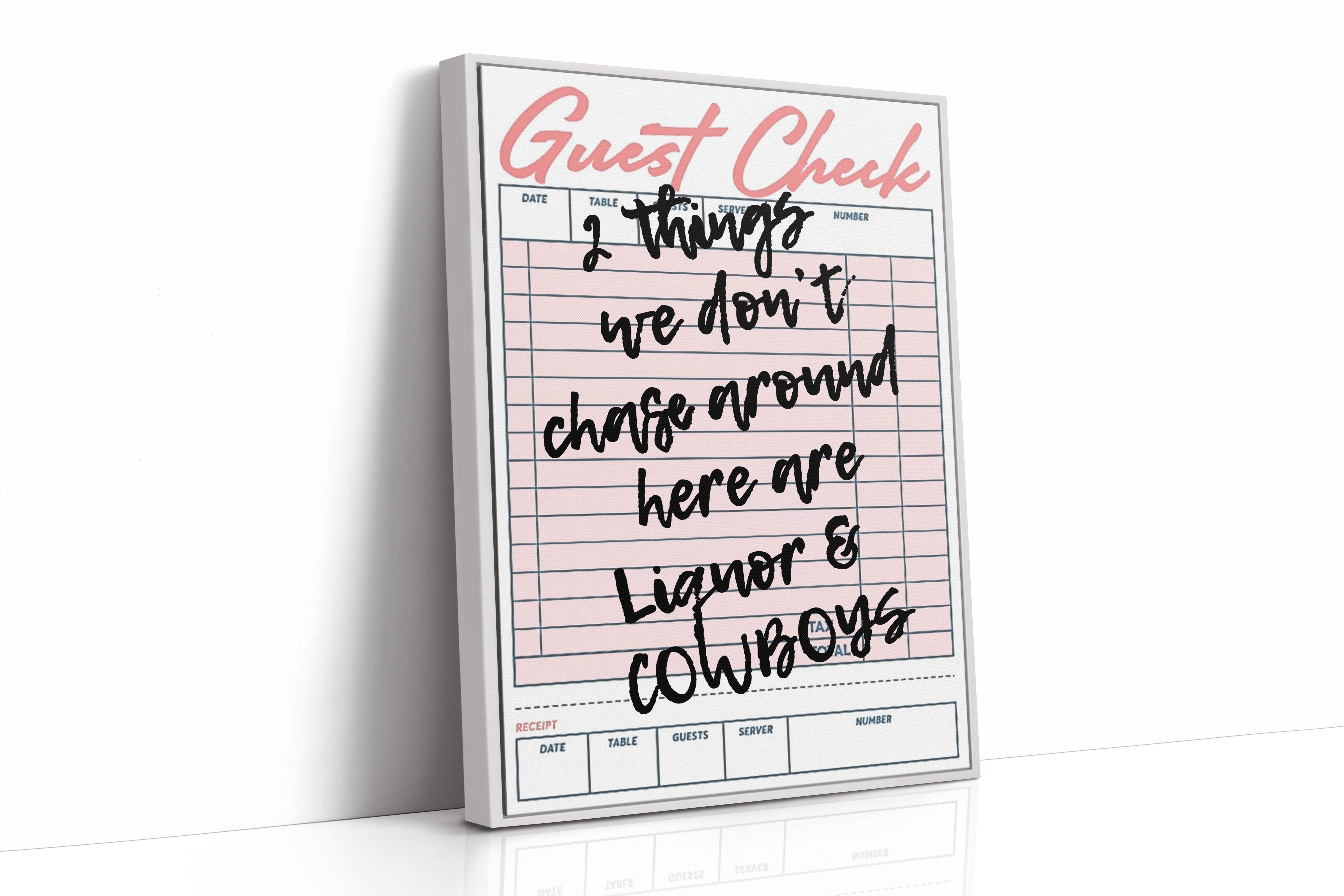 Dinner Notes On Pink Paper