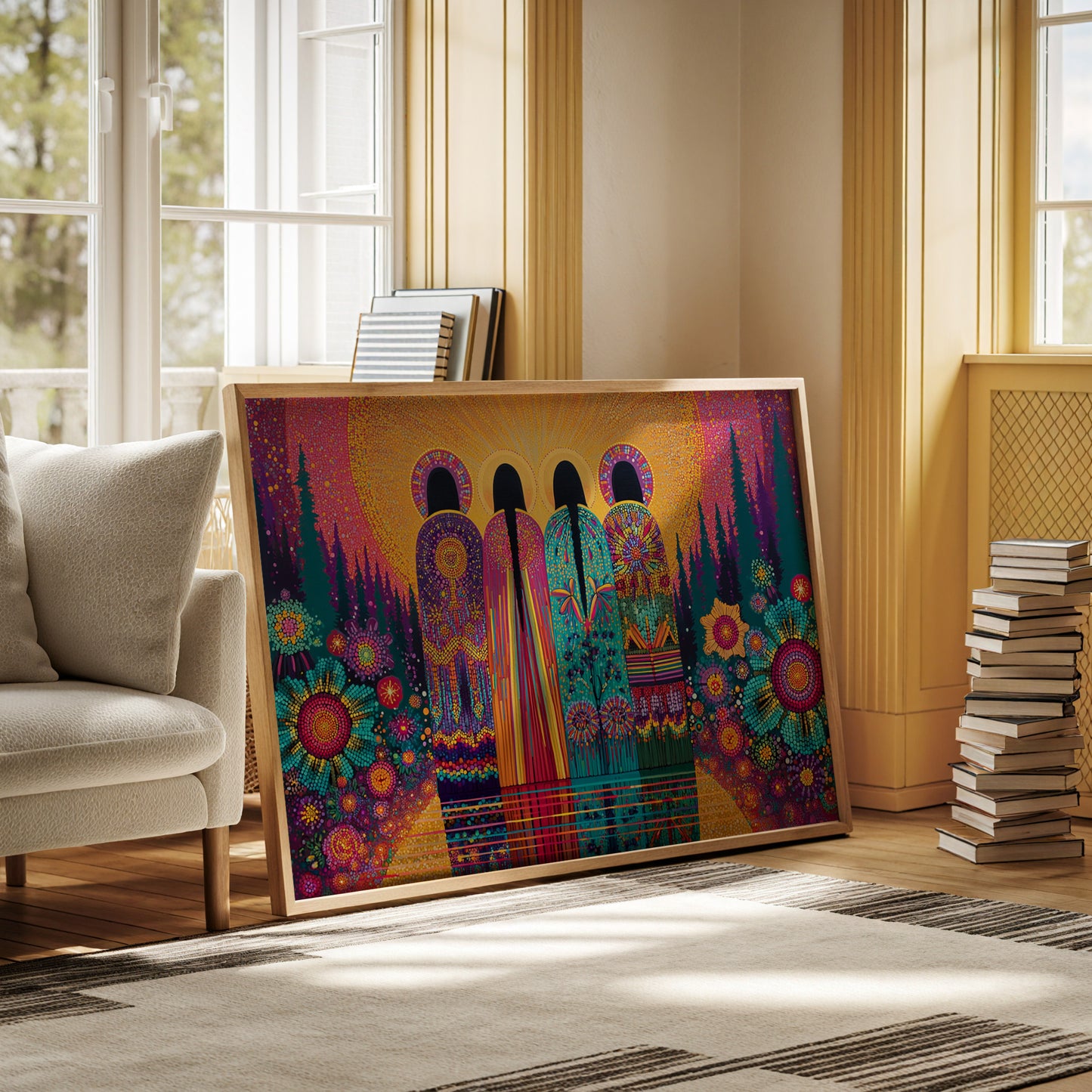 Sacred Garden Sings Through Stained Glass