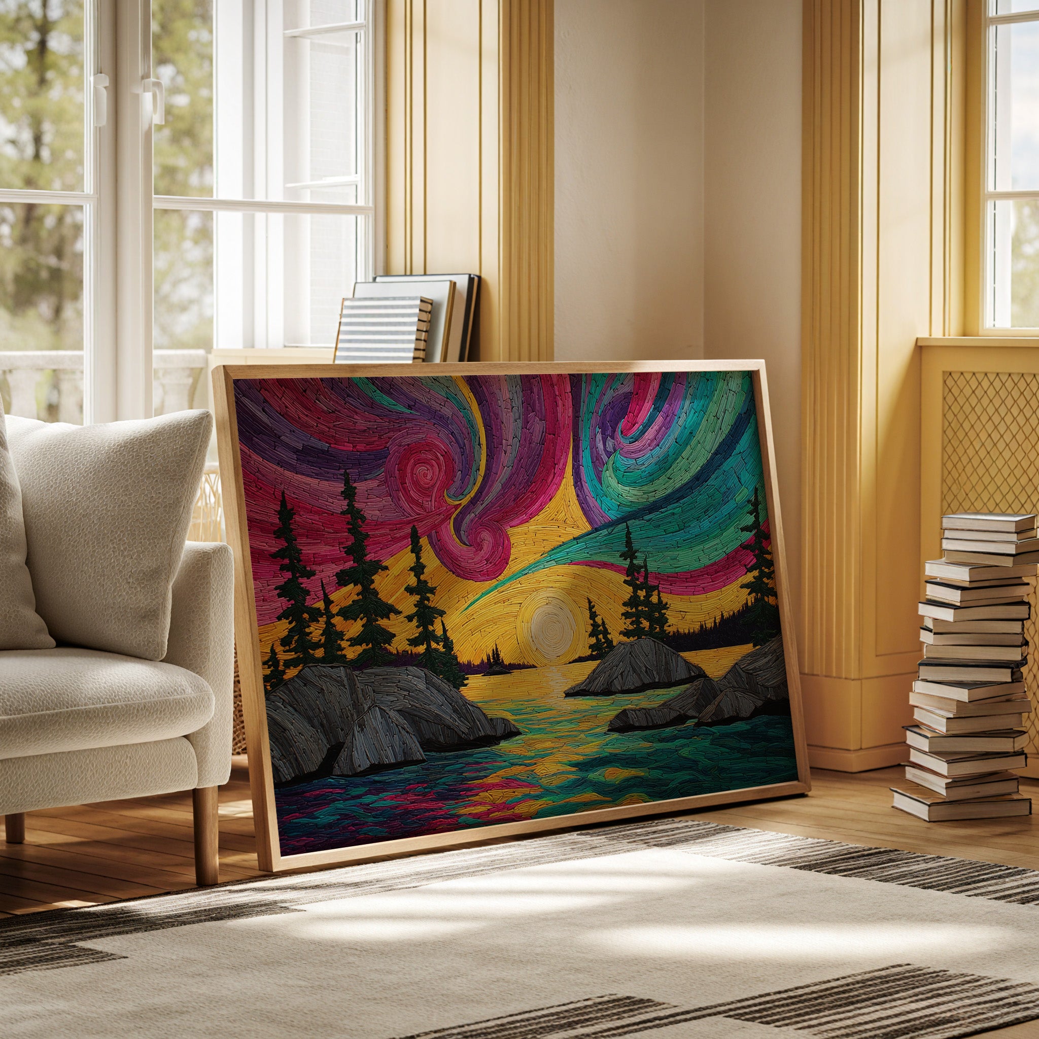 Northern Lights Paint Summer Waters