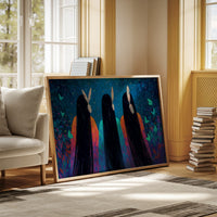 Moonlit Sisters Dance With Butterflies