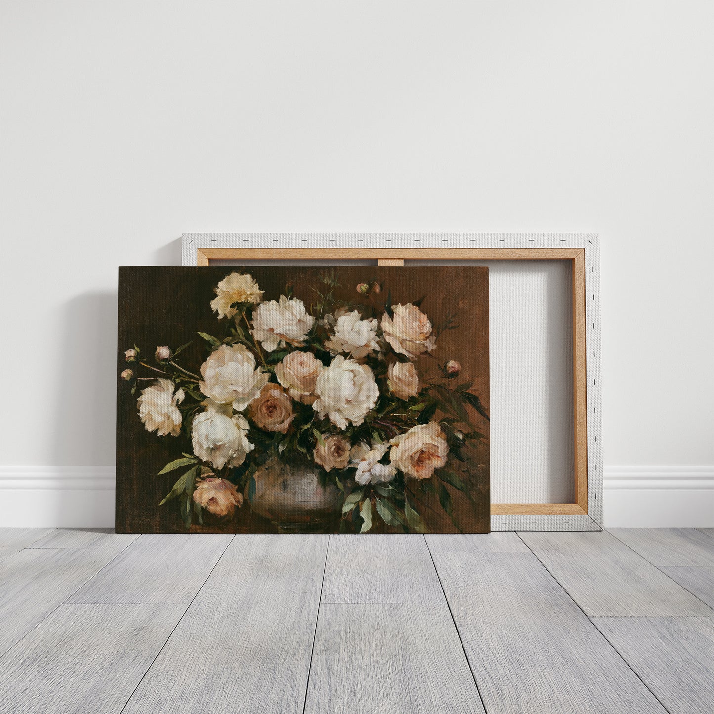 Roses and Peonies, Antique Vase