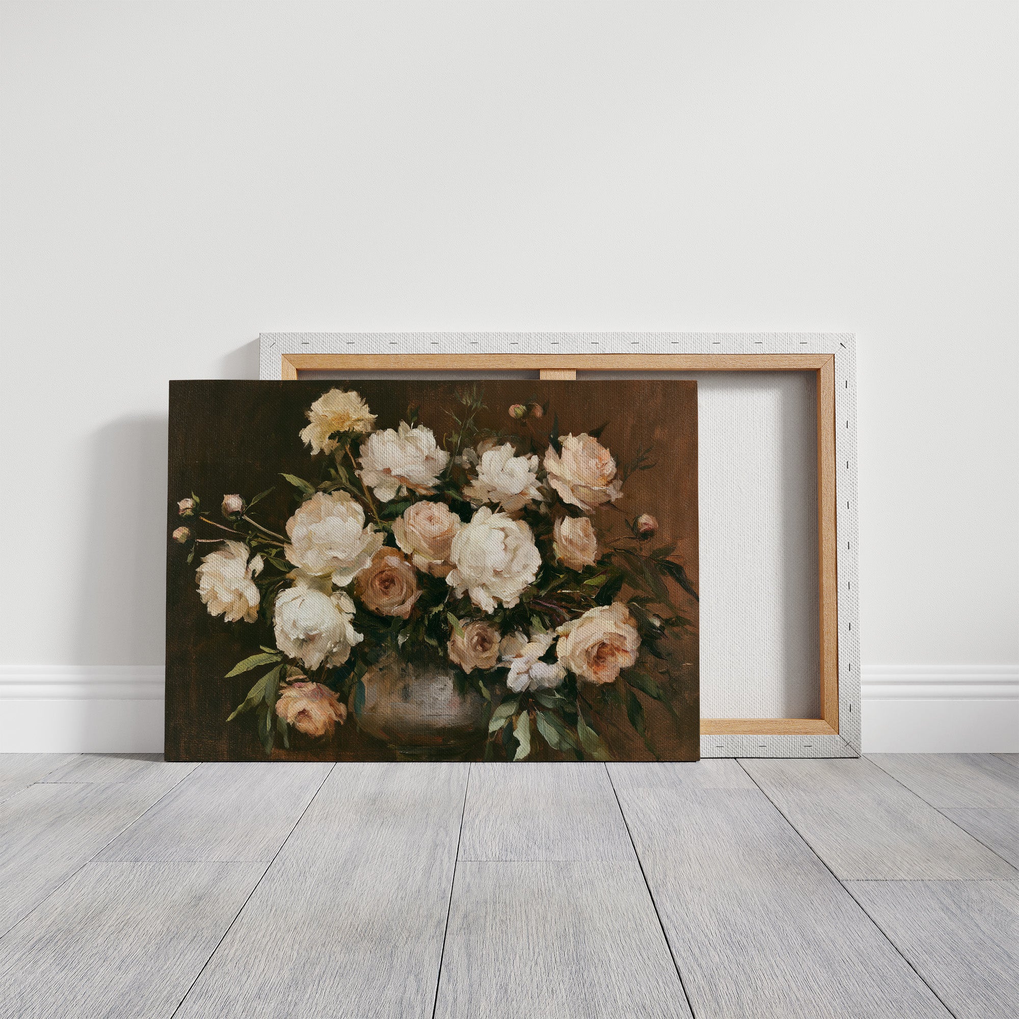 Roses and Peonies, Antique Vase