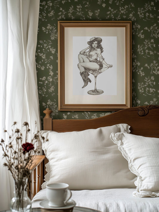 Saloon Belle Cocktail Hour - Vintage Pin-Up Cowgirl