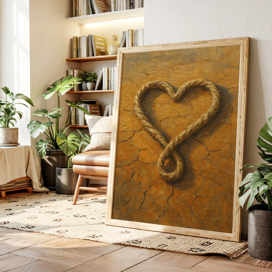 Lassoed Heart Western Rope Art
