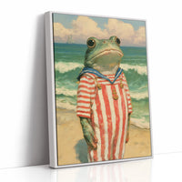 Beachfront Buoyancy: Sailor Frog
