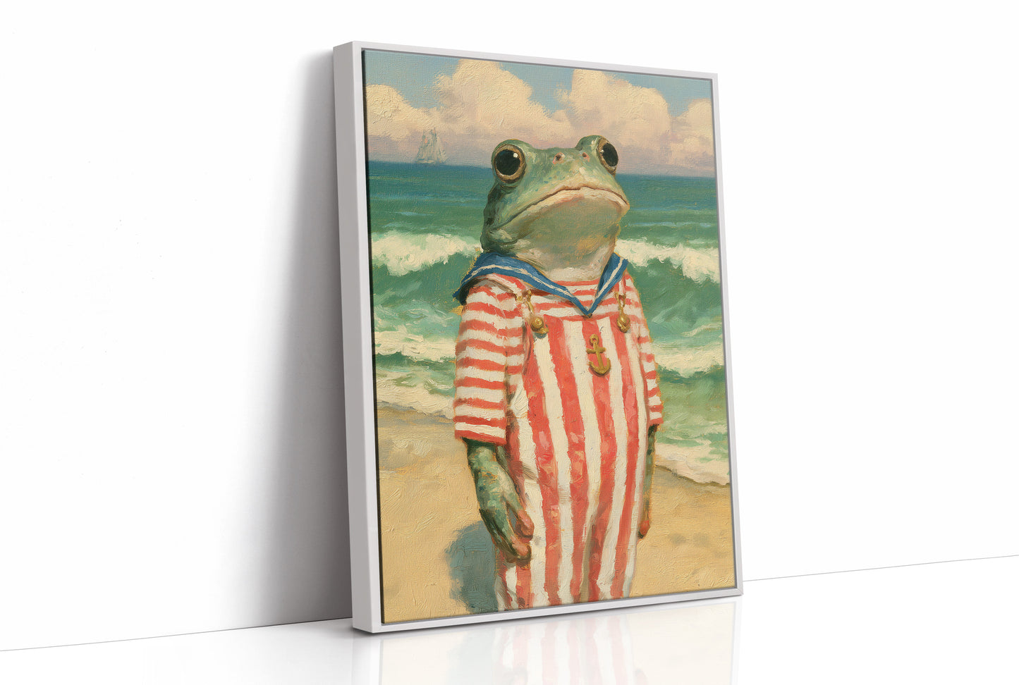 Beachfront Buoyancy: Sailor Frog