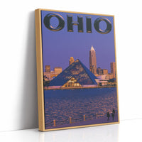 Cleveland Skyline Twilight Waterfront