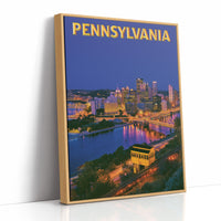 Pittsburgh Skyline Night Incline