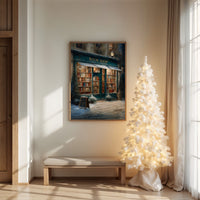 Winter Tales Behind Teal Windows