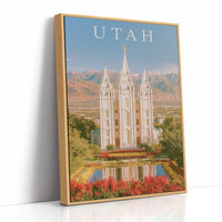 Salt Lake Temple Garden Reflection