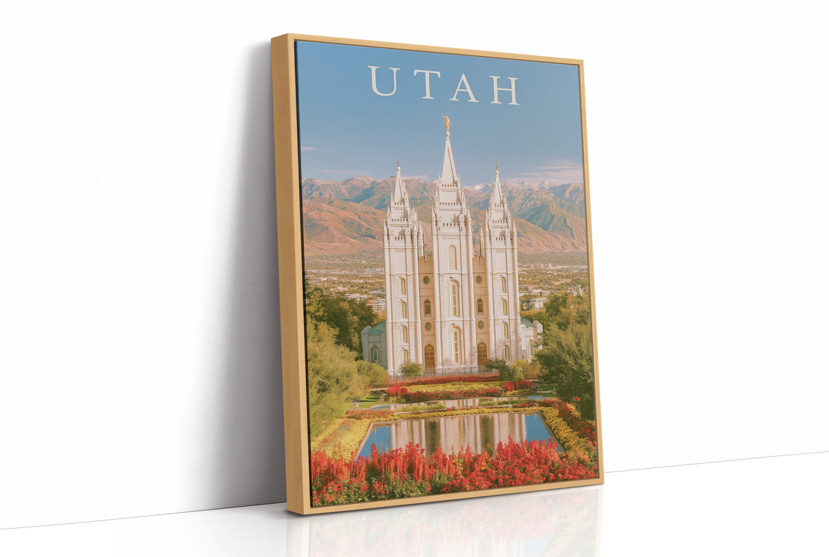 Salt Lake Temple Garden Reflection