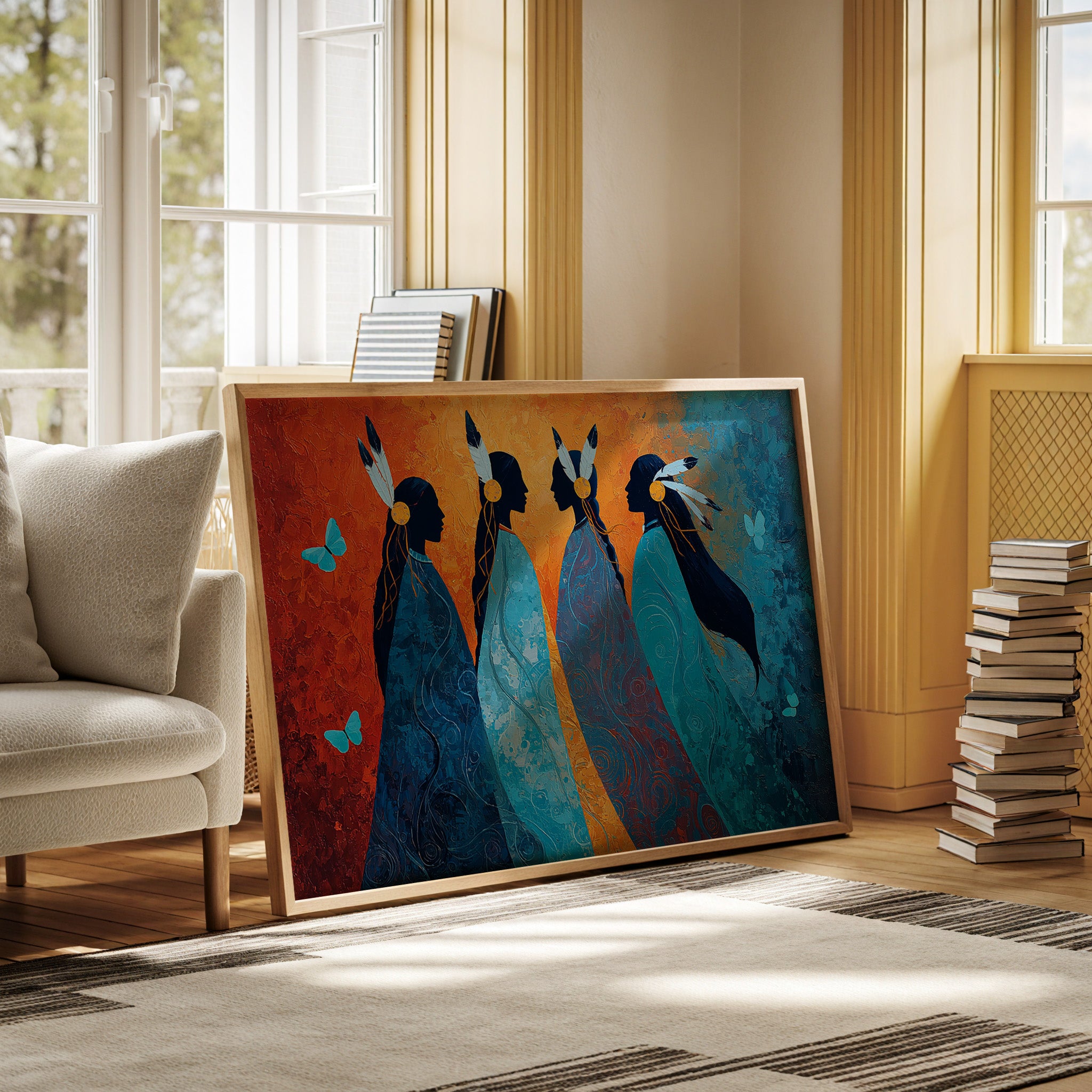 Blue Spirits Dance With Butterflies