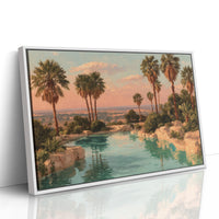 Desert Oasis at Sunset