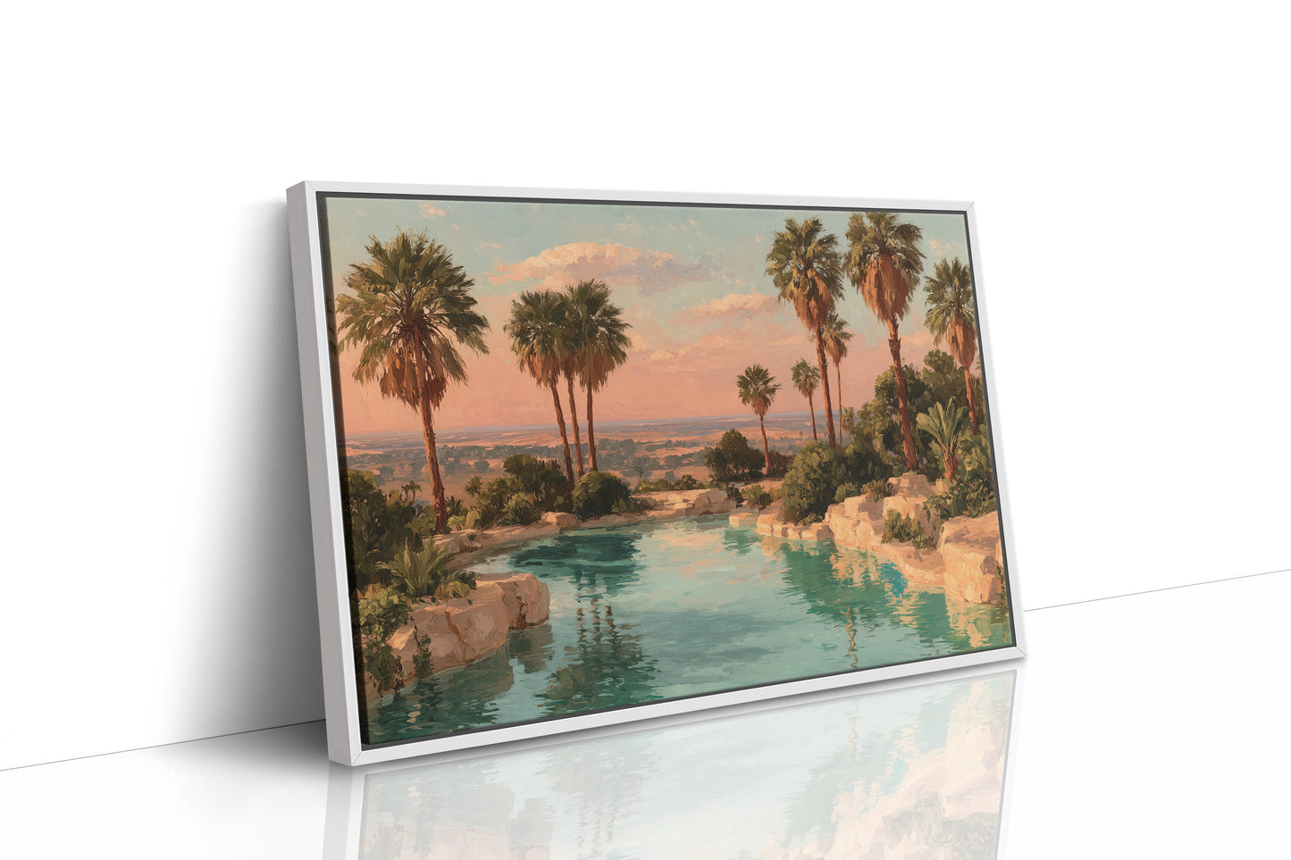 Desert Oasis at Sunset