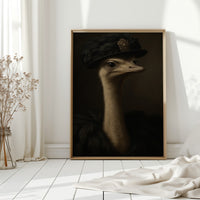 Ostrich in a Feathered Hat
