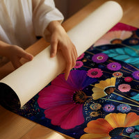 Midnight Garden Blooms Electric Dreams