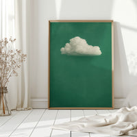 White Cloud on Emerald Sky