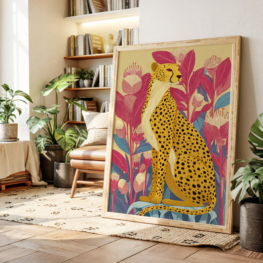 Elegance Among Vibrant Blooms
