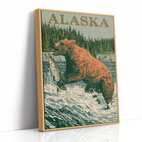 Grizzly Salmon Run Alaska