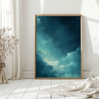 Celestial Drift Through Midnight Blue