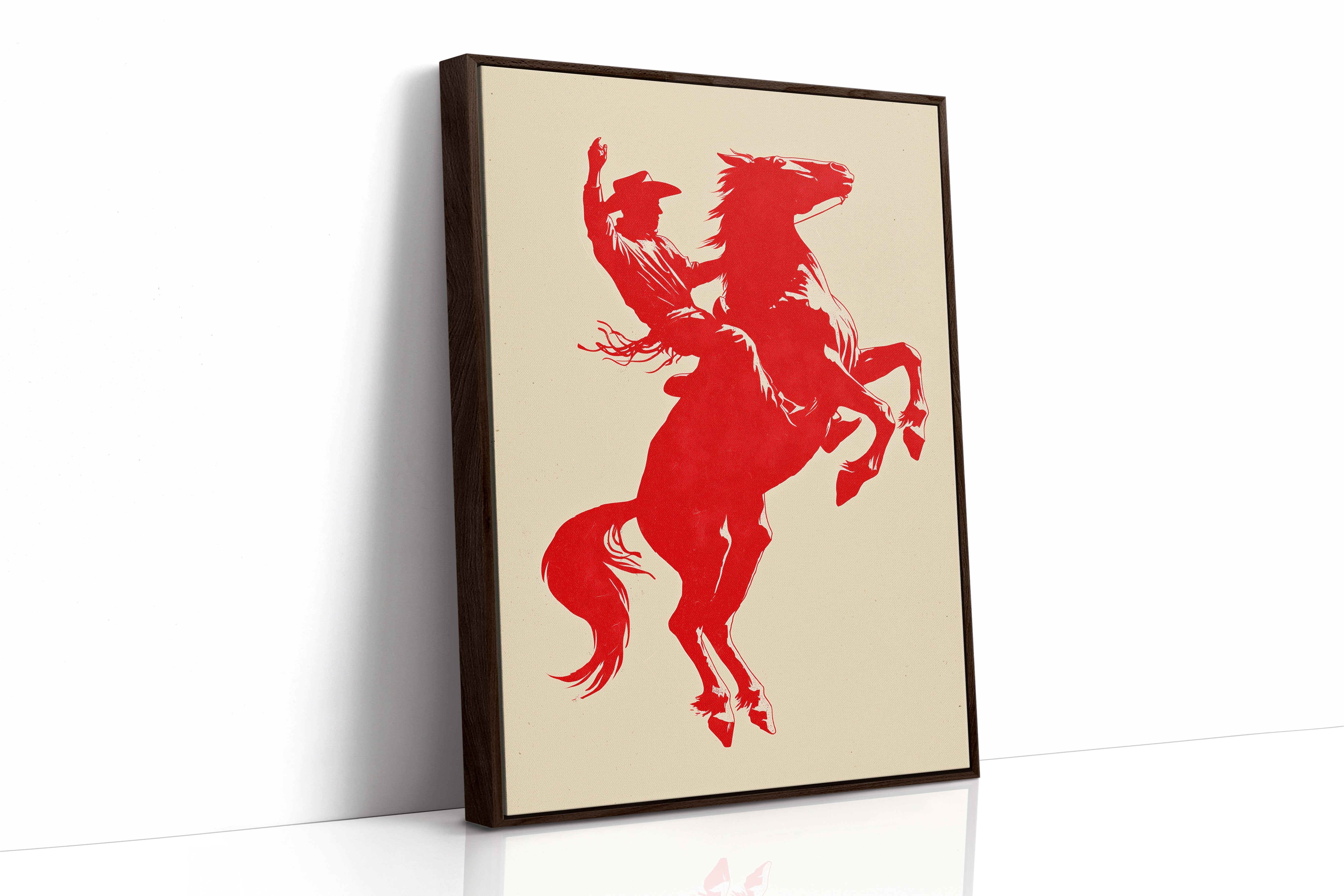 Wild Spirit In Crimson Silhouette