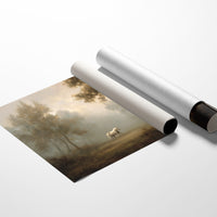 Lone Horse Among Misty Trees