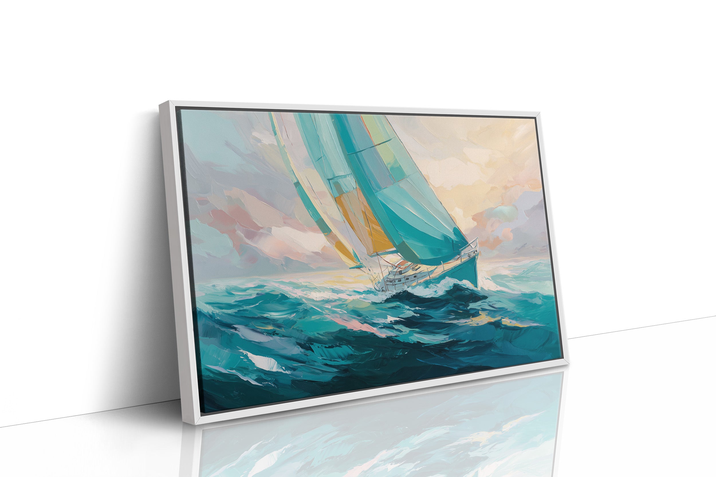 Sailing Through Dawn's Soft Glow