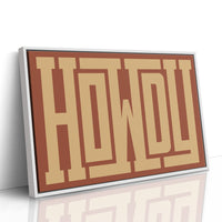 Retro Terracotta Howdy Typography Print