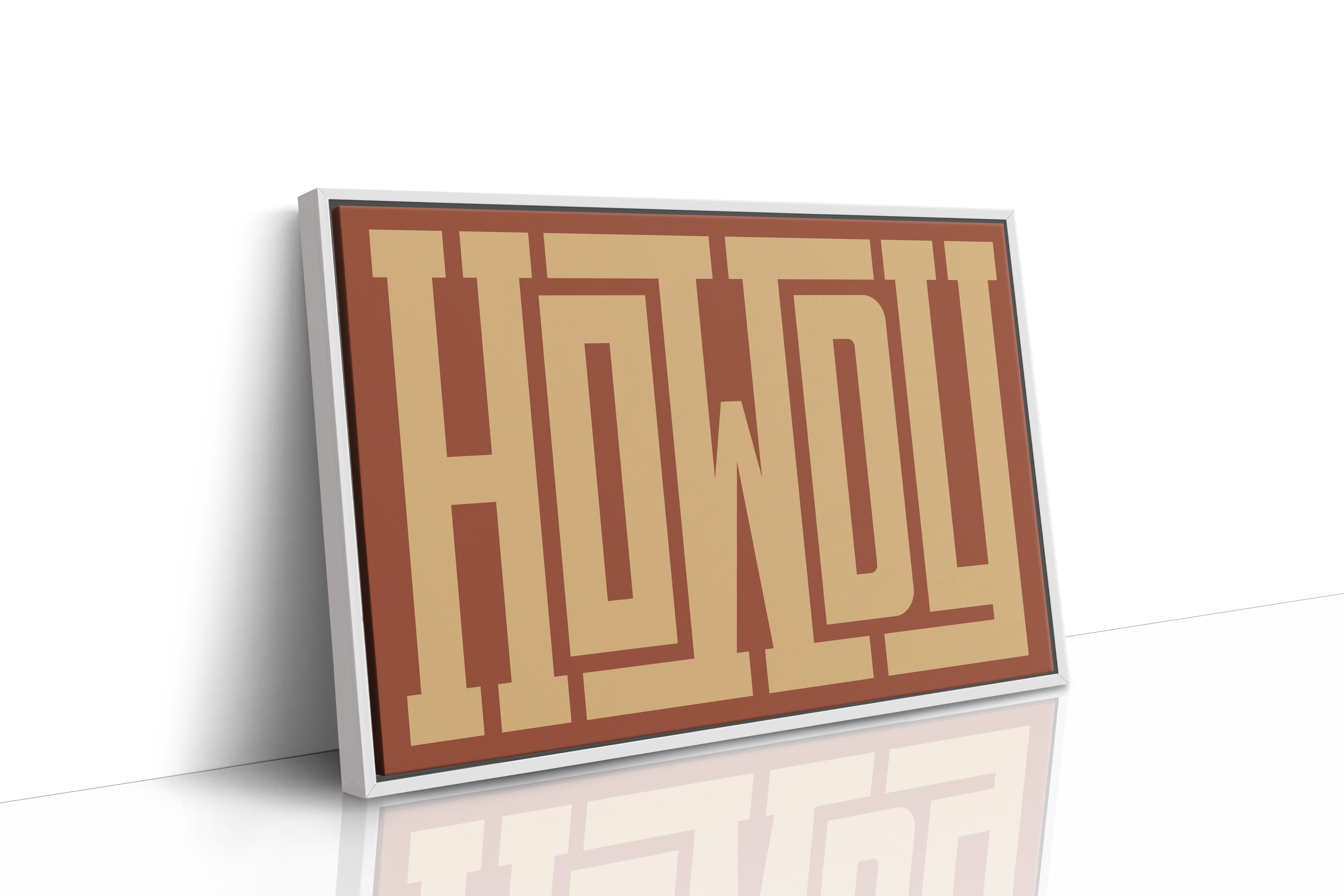 Retro Terracotta Howdy Typography Print