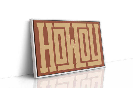 Retro Terracotta Howdy Typography Print