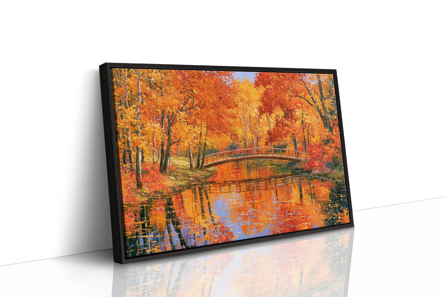 Autumn Bridge, Blazing Reflection