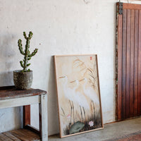 Japanese Egret Wall Art – Elegant Traditional Asian Nature Print