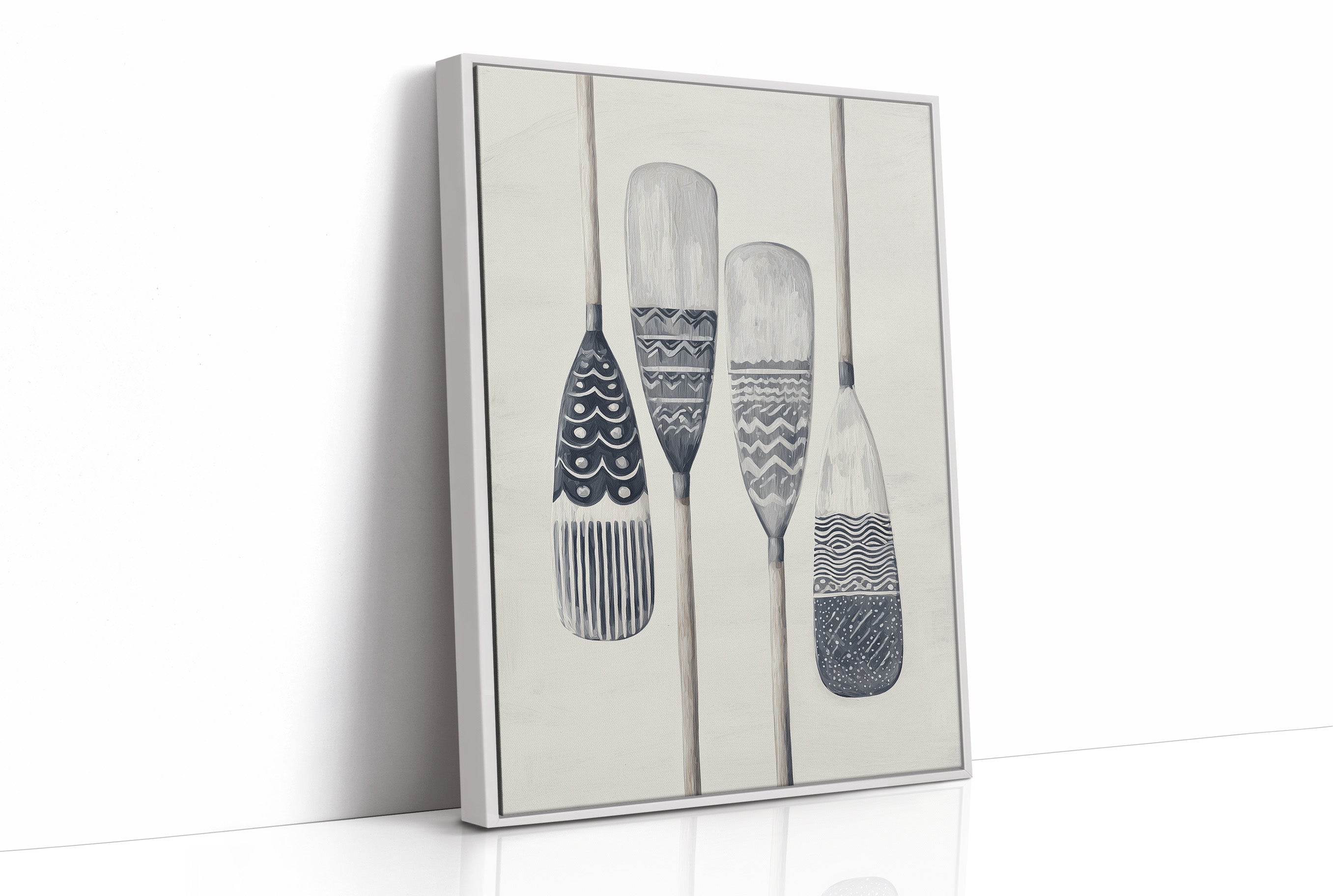 Carved Oars Tell Lakeside Tales