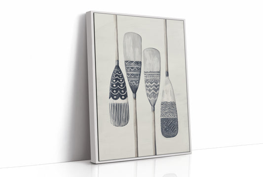 Carved Oars Tell Lakeside Tales