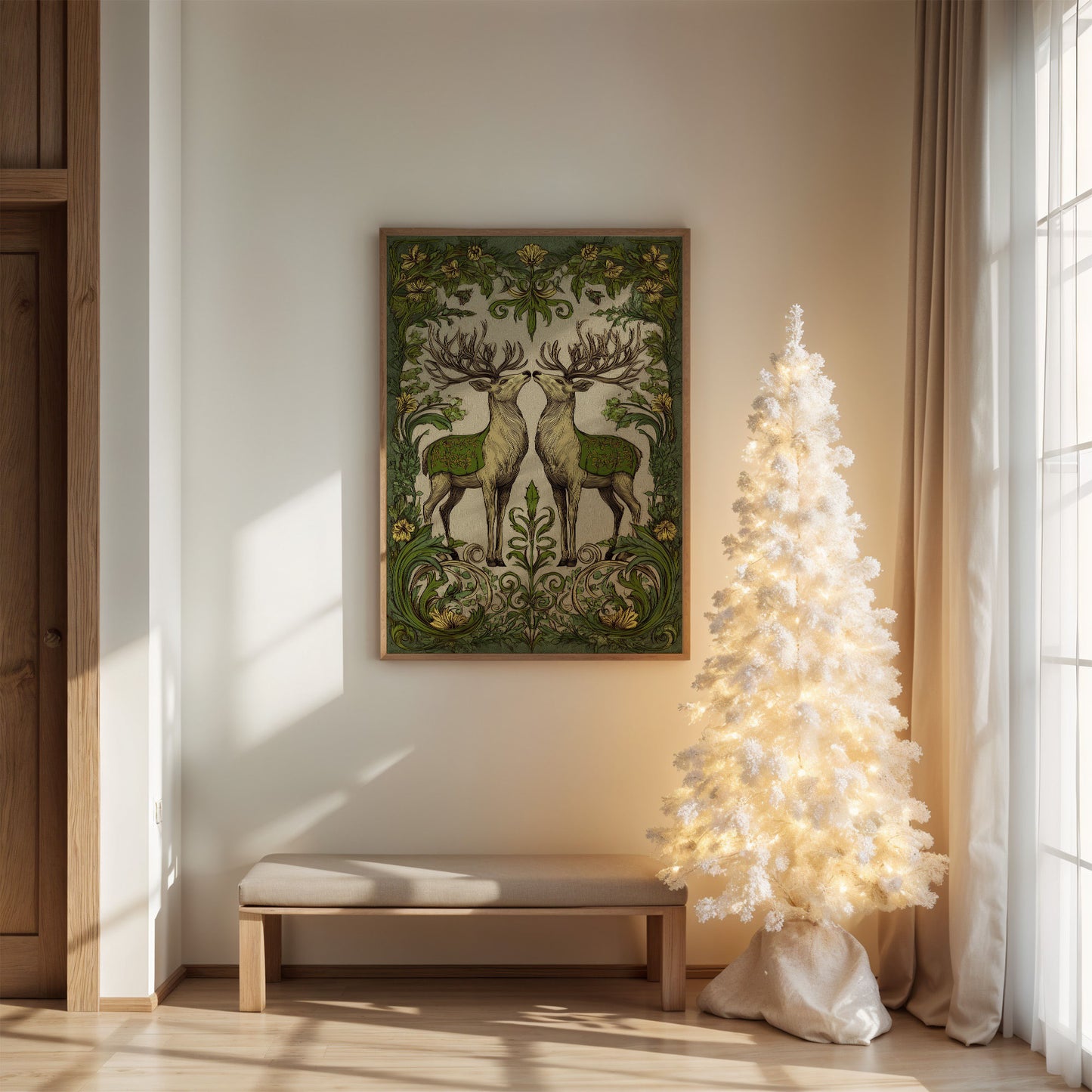 Winter Stags Dance Among Vines