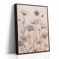 Wildflowers Bloom Against Weathered Wood