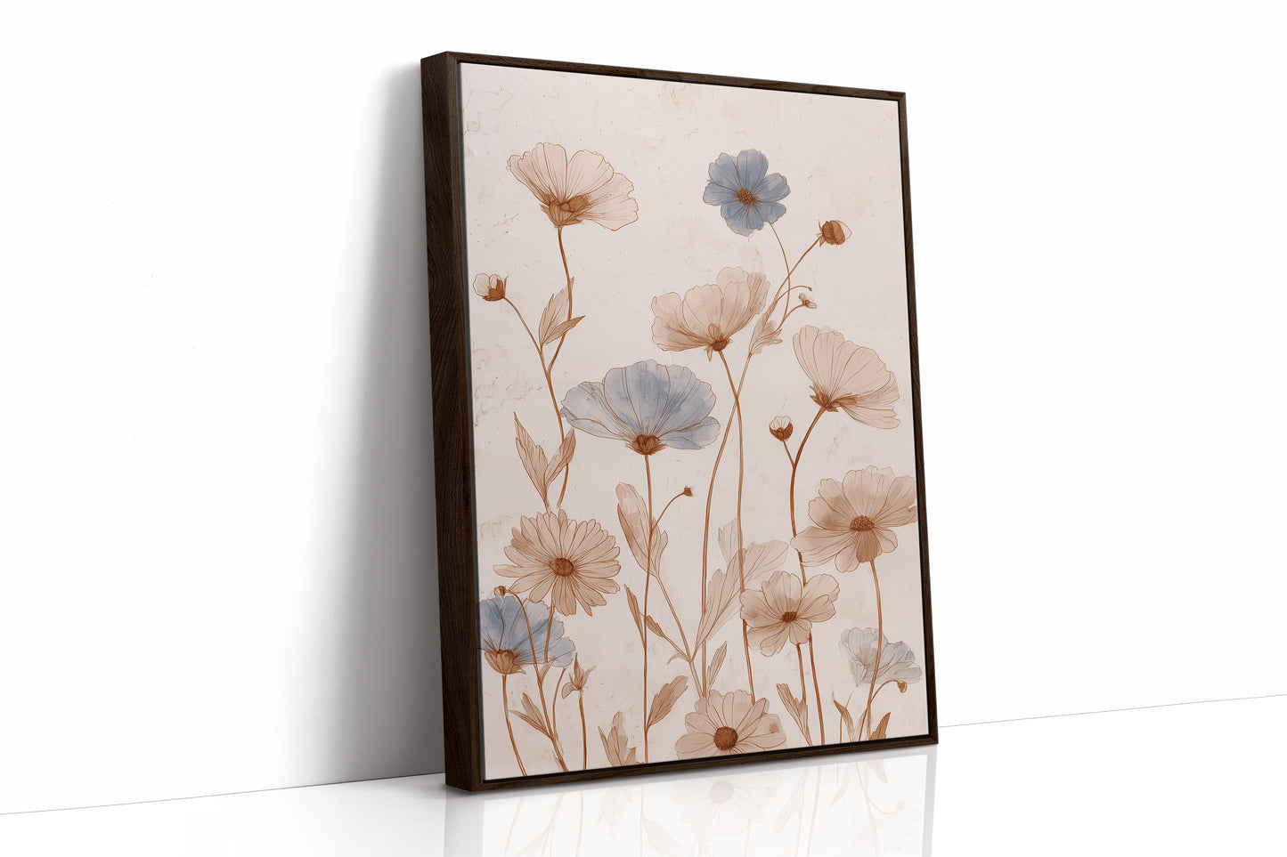 Wildflowers Bloom Against Weathered Wood