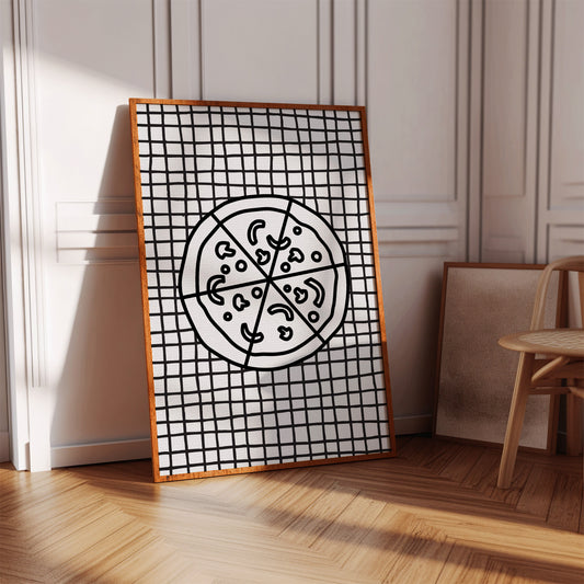Pizza Stories On Checkered Cloth