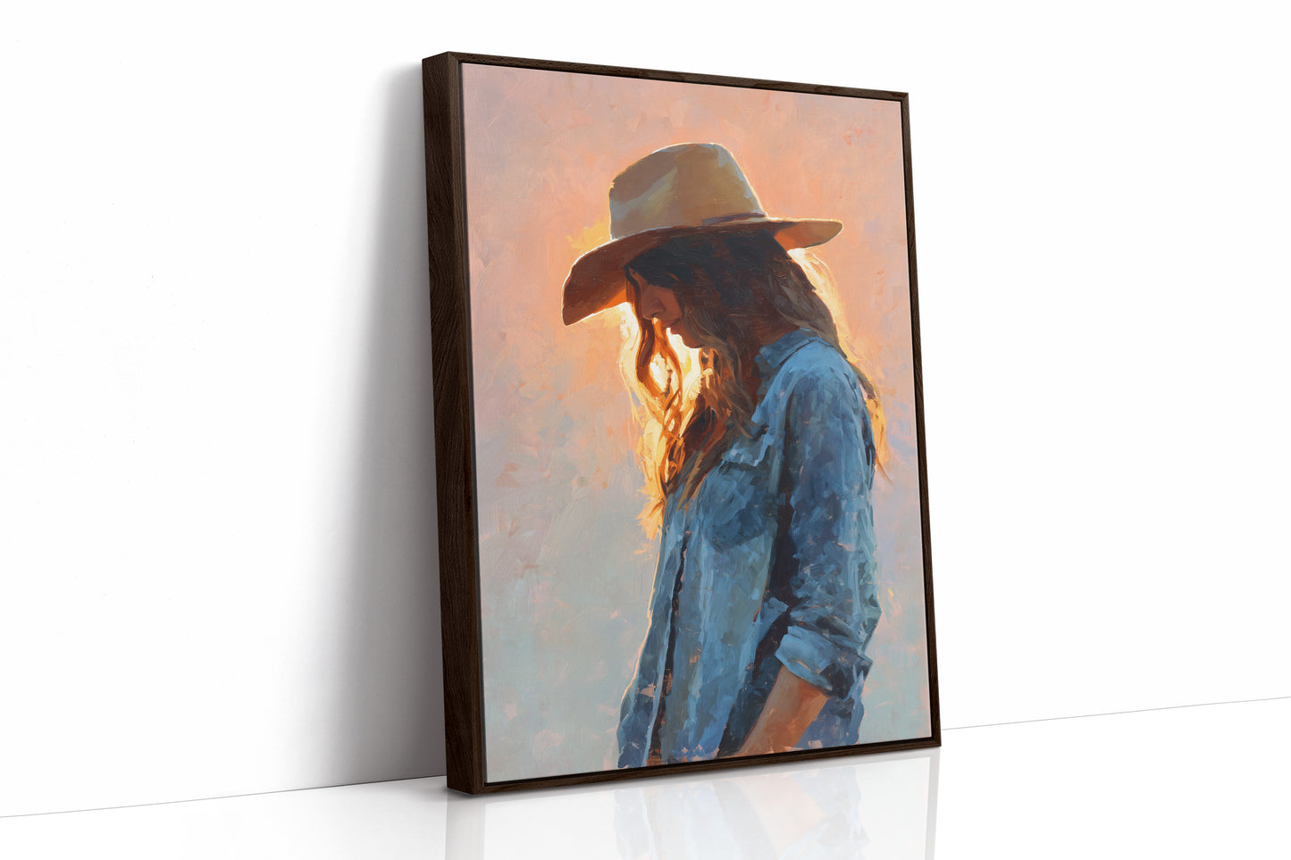 Sunset Glow On Denim Blue