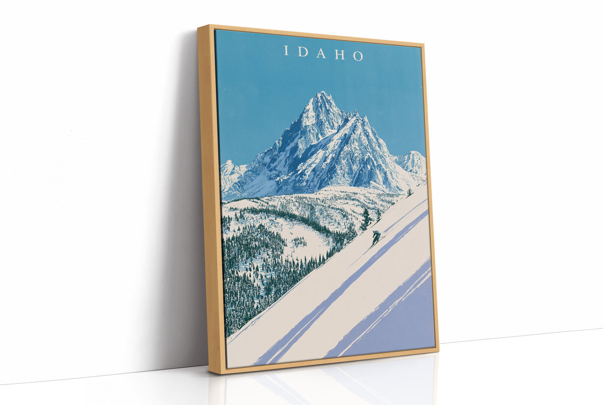 Alpine Skier Peak Descent