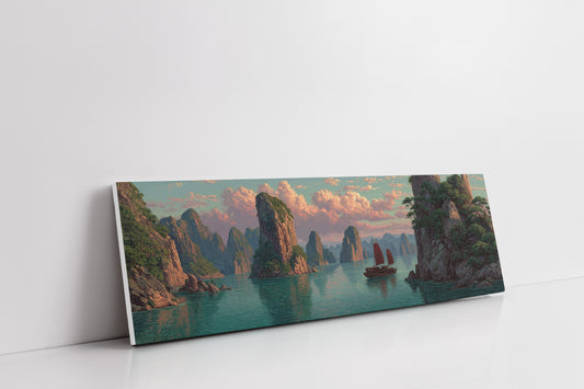 Sailing Between Stone Giants