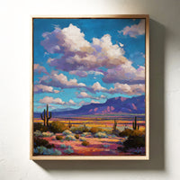 Desert Symphony Under Lavender Clouds
