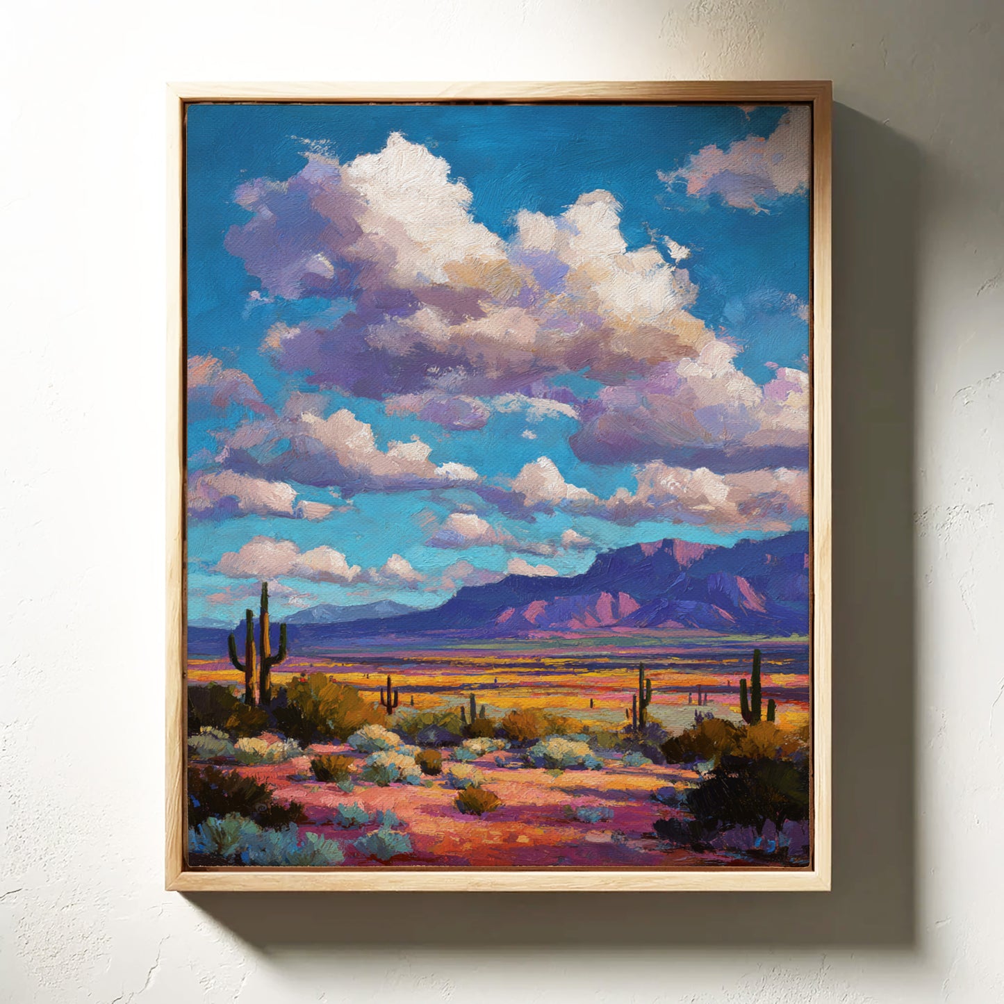 Desert Symphony Under Lavender Clouds