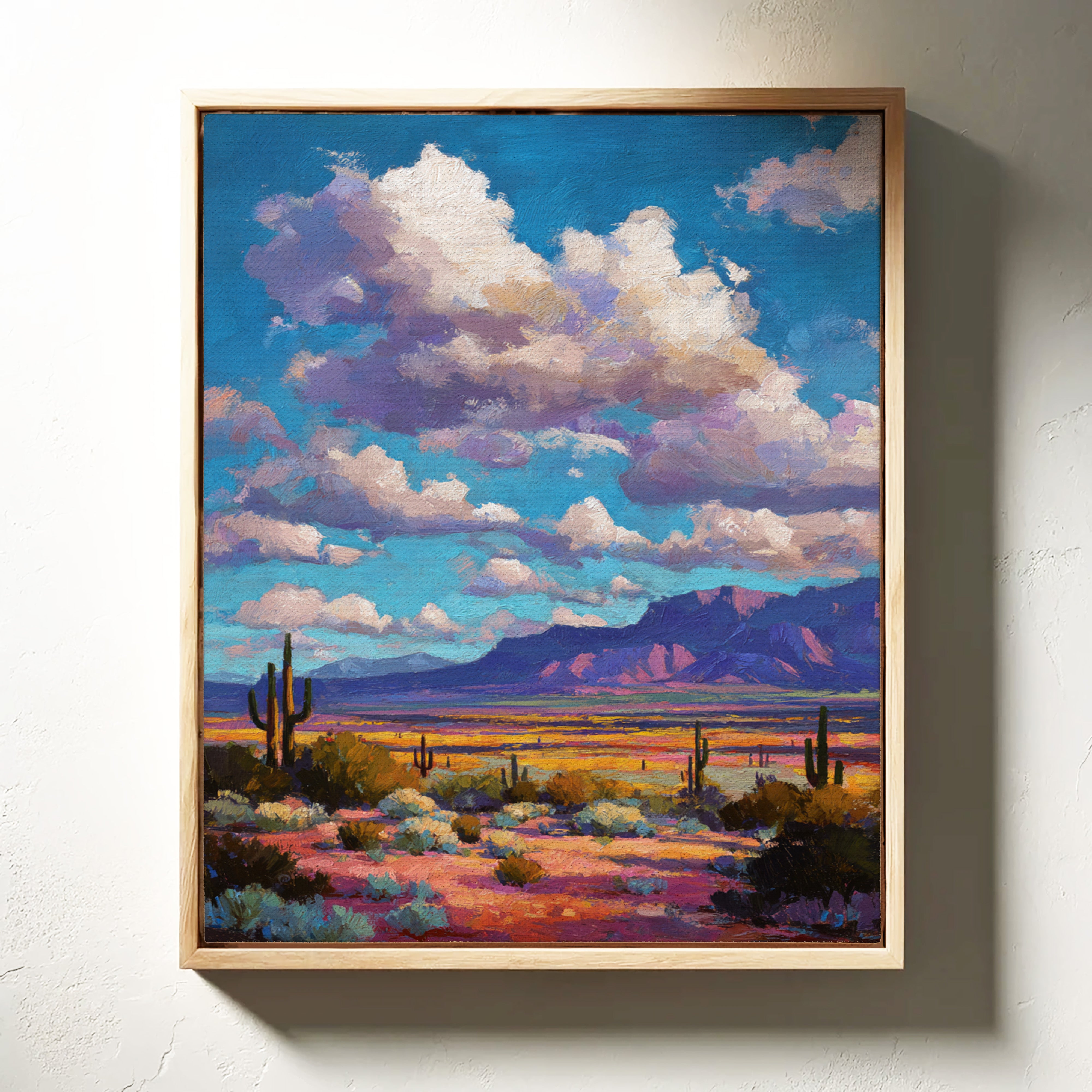 Desert Symphony Under Lavender Clouds