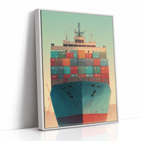 Cargo Vessel In Mint Waters