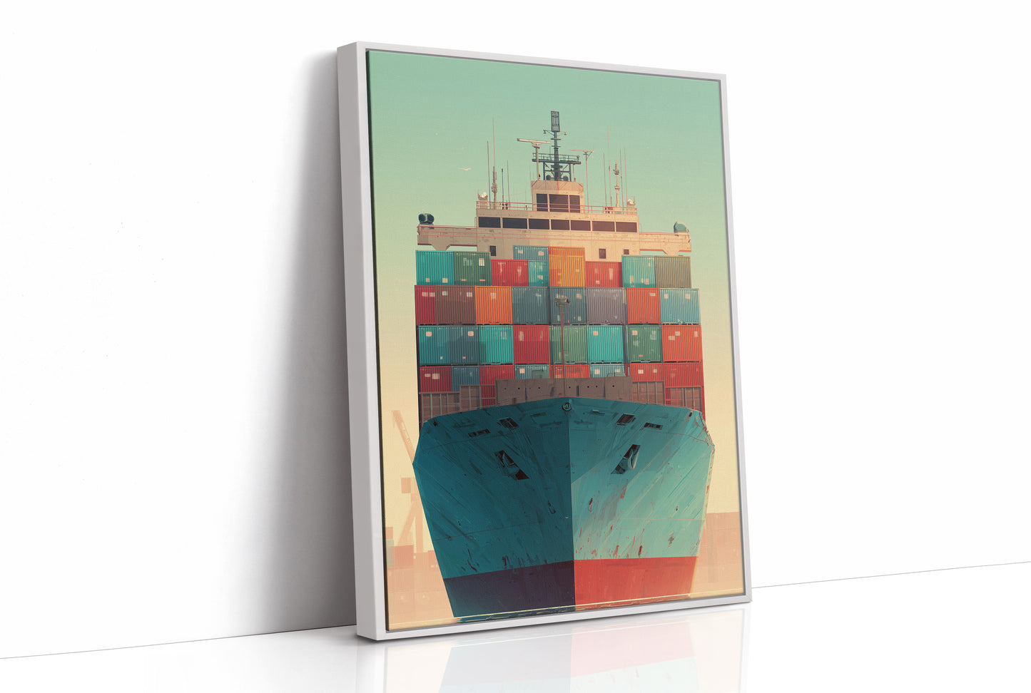 Cargo Vessel In Mint Waters