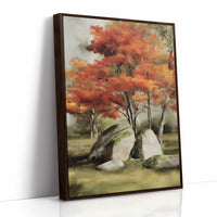 Crimson Symphony Among Ancient Stones