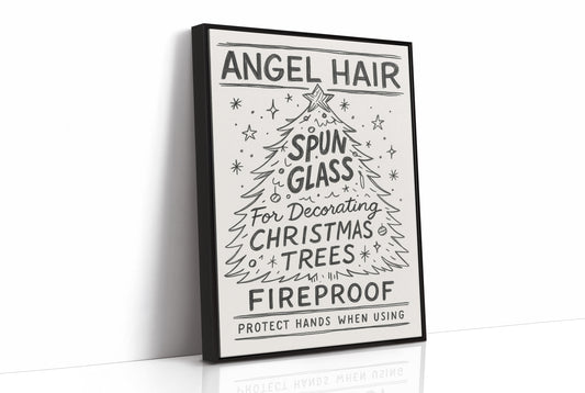 Vintage Holiday Instructions Framed
